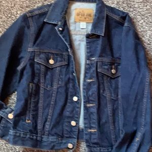 Women’s oversized dark denim jacket